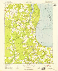 Bacons Castle 1948 topographic map thumbnail