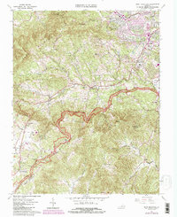 Bent Mountain 1963 topographic map thumbnail
