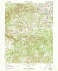 Bent Mountain 1963 topographic map thumbnail