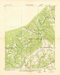 Big A Mountain 1935 topographic map thumbnail