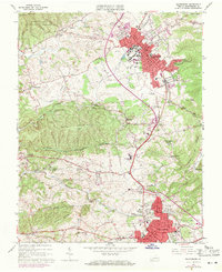 Blacksburg 1965 topographic map thumbnail