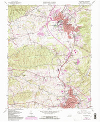 Blacksburg 1965 topographic map thumbnail