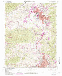 Blacksburg 1965 topographic map thumbnail