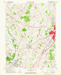 Bridgewater 1964 topographic map thumbnail