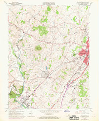Bridgewater 1964 topographic map thumbnail
