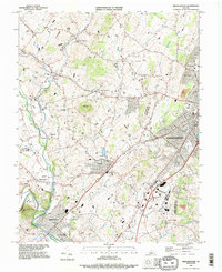 Bridgewater 1989 topographic map thumbnail