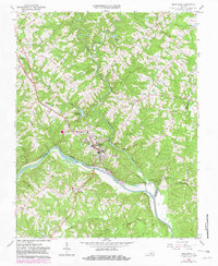 Brookneal 1966 topographic map thumbnail