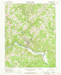 Brookneal 1966 topographic map thumbnail