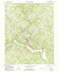 Brookneal 1966 topographic map thumbnail