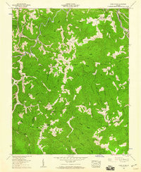 Caney Ridge 1958 topographic map thumbnail