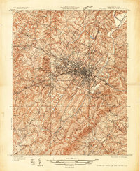 Charlottesville And Vicinity 1935 topographic map thumbnail