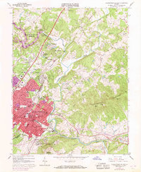 Charlottesville East 1964 topographic map thumbnail