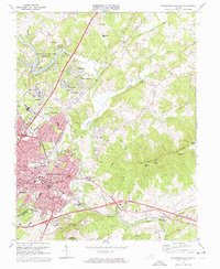 Charlottesville East 1973 topographic map thumbnail