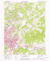 Charlottesville East 1973 topographic map thumbnail