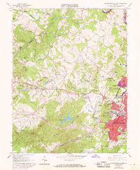 Charlottesville West 1964 topographic map thumbnail