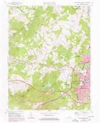 Charlottesville West 1973 topographic map thumbnail