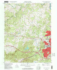 Charlottesville West 1997 topographic map thumbnail