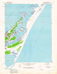 Chincoteague East 1942 topographic map thumbnail
