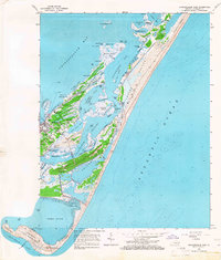 Chincoteague East 1965 topographic map thumbnail