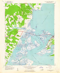 Chincoteague West 1943 topographic map thumbnail