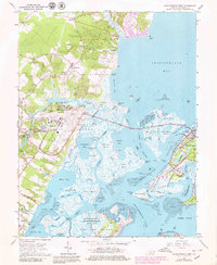 Chincoteague West 1965 topographic map thumbnail