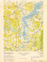 Chuckatuck 1949 topographic map thumbnail