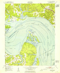 Cobham Bay 1950 topographic map thumbnail