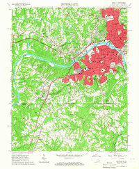Danville 1965 topographic map thumbnail
