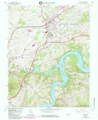 Dublin 1965 topographic map preview