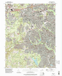 Fairfax 1994 topographic map thumbnail
