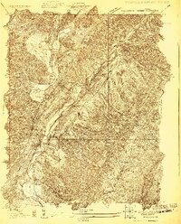 Falling Spring 1929 topographic map preview