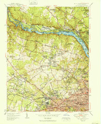 Falls Church 1951 topographic map thumbnail