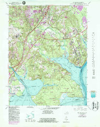 Fort Belvoir 1965 topographic map thumbnail