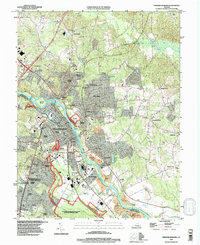 Fredericksburg 1994 topographic map thumbnail