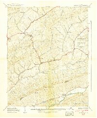 Hansonville 1939 topographic map thumbnail