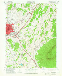 Harrisonburg 1964 topographic map thumbnail