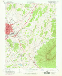 Harrisonburg 1964 topographic map thumbnail