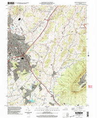 Harrisonburg 2002 topographic map thumbnail