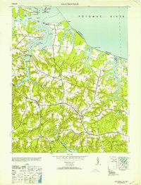 Heathsville 1953 topographic map thumbnail