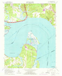 Hog Island 1965 topographic map thumbnail