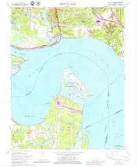 Hog Island 1965 topographic map thumbnail