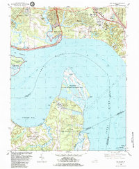 Hog Island 1984 topographic map thumbnail