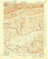 Hubbard Springs 1947 topographic map thumbnail