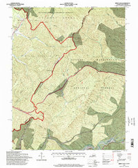 Jerrys Run 1995 topographic map thumbnail