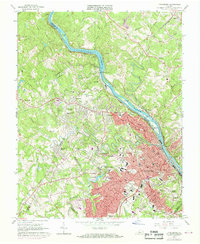 Lynchburg 1963 topographic map thumbnail