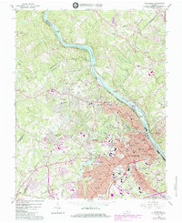 Lynchburg 1963 topographic map thumbnail