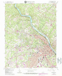 Lynchburg 1963 topographic map thumbnail