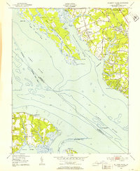 Mulberry Island 1950 topographic map thumbnail