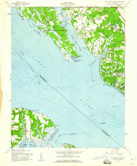 Mulberry Island 1957 topographic map thumbnail