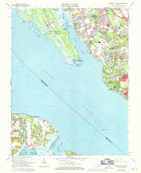 Mulberry Island 1965 topographic map thumbnail